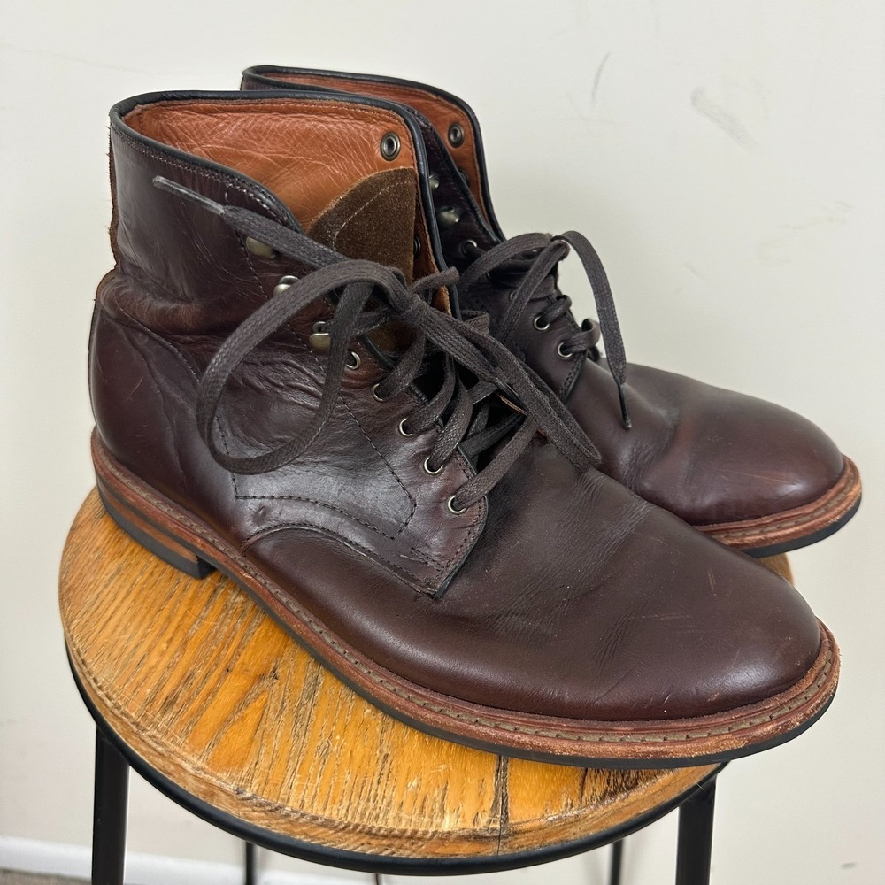 Allen Edmonds Higgins Mill 7562 Mens US 11 D Brown Leather Lace Up Ankle Boots